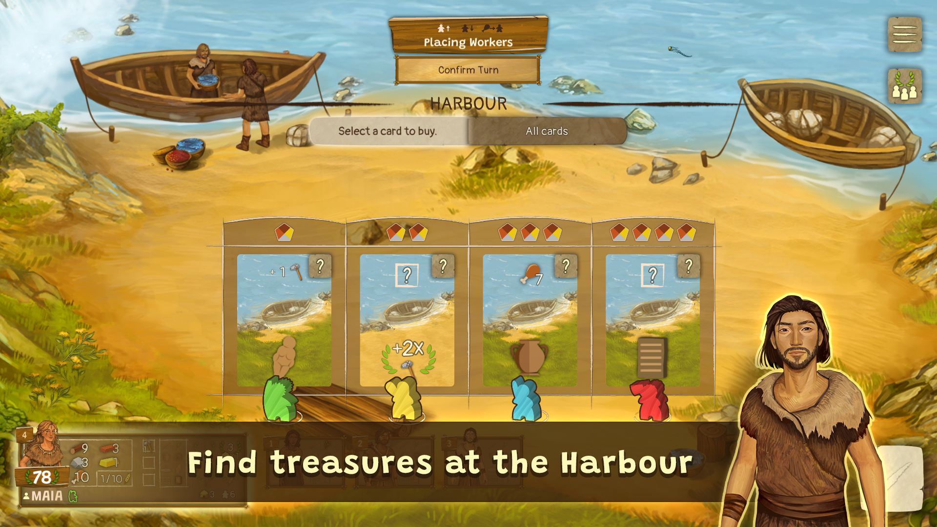 Polscy gracze Stone Age zebrani przy ognisku w prehistorycznym obozie