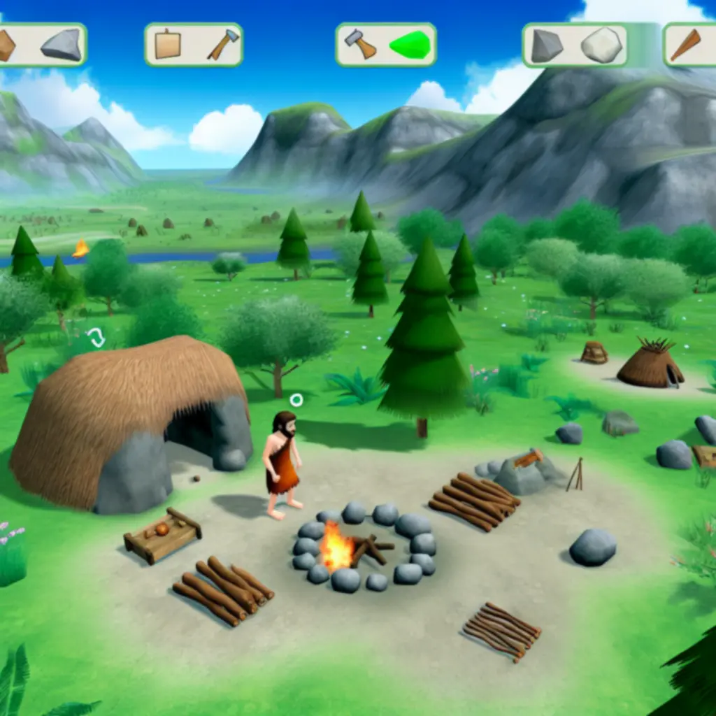 Zrzuty ekranu ze Stone Age — survival, eksploracja i crafting